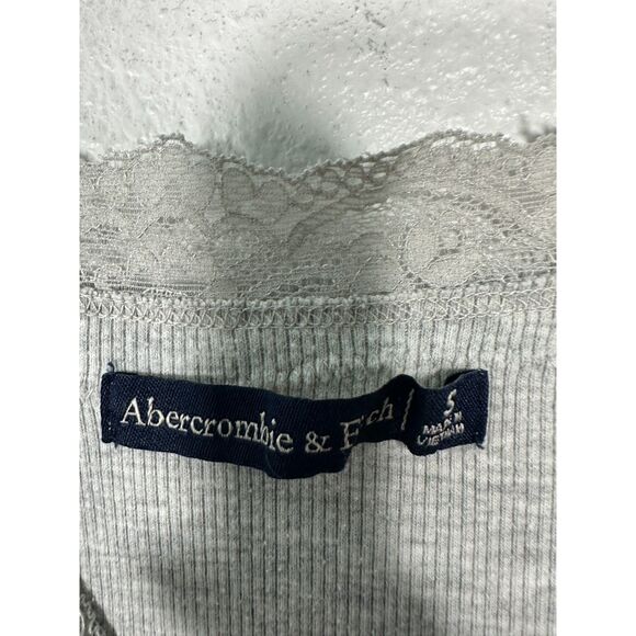 Abercrombie & Fitch Vintage Grey Lace Henley Tank Top Small ASO Elena Gilbert - Picture 2 of 6